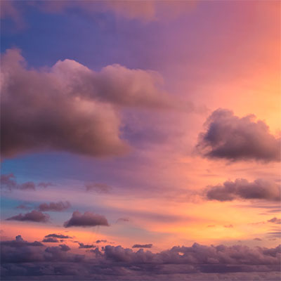 sunset photo with clouds